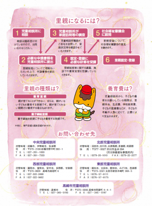 里親募集チラシ（裏）画像