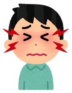 目が痛い人の画像