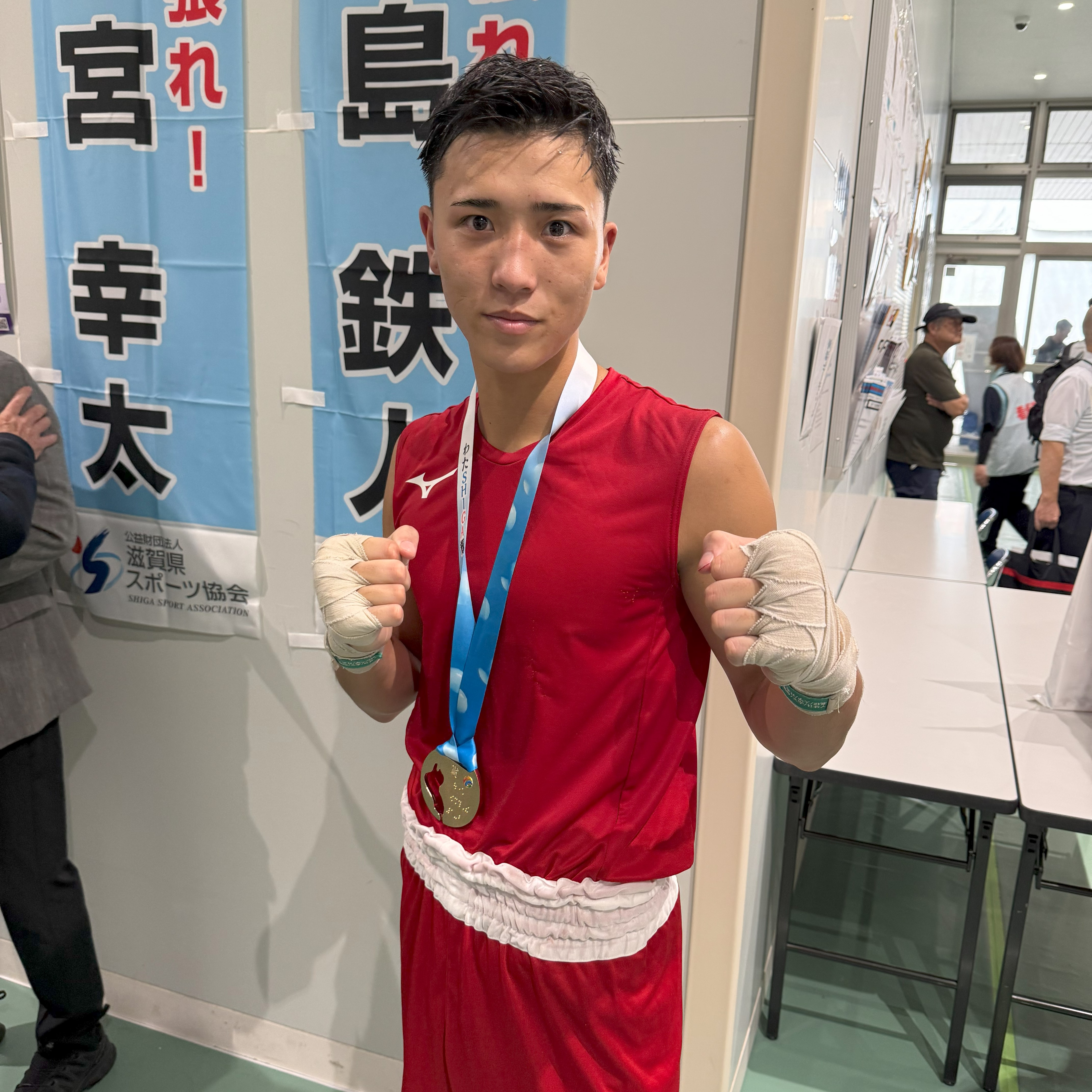 渡辺選手の優勝時の写真