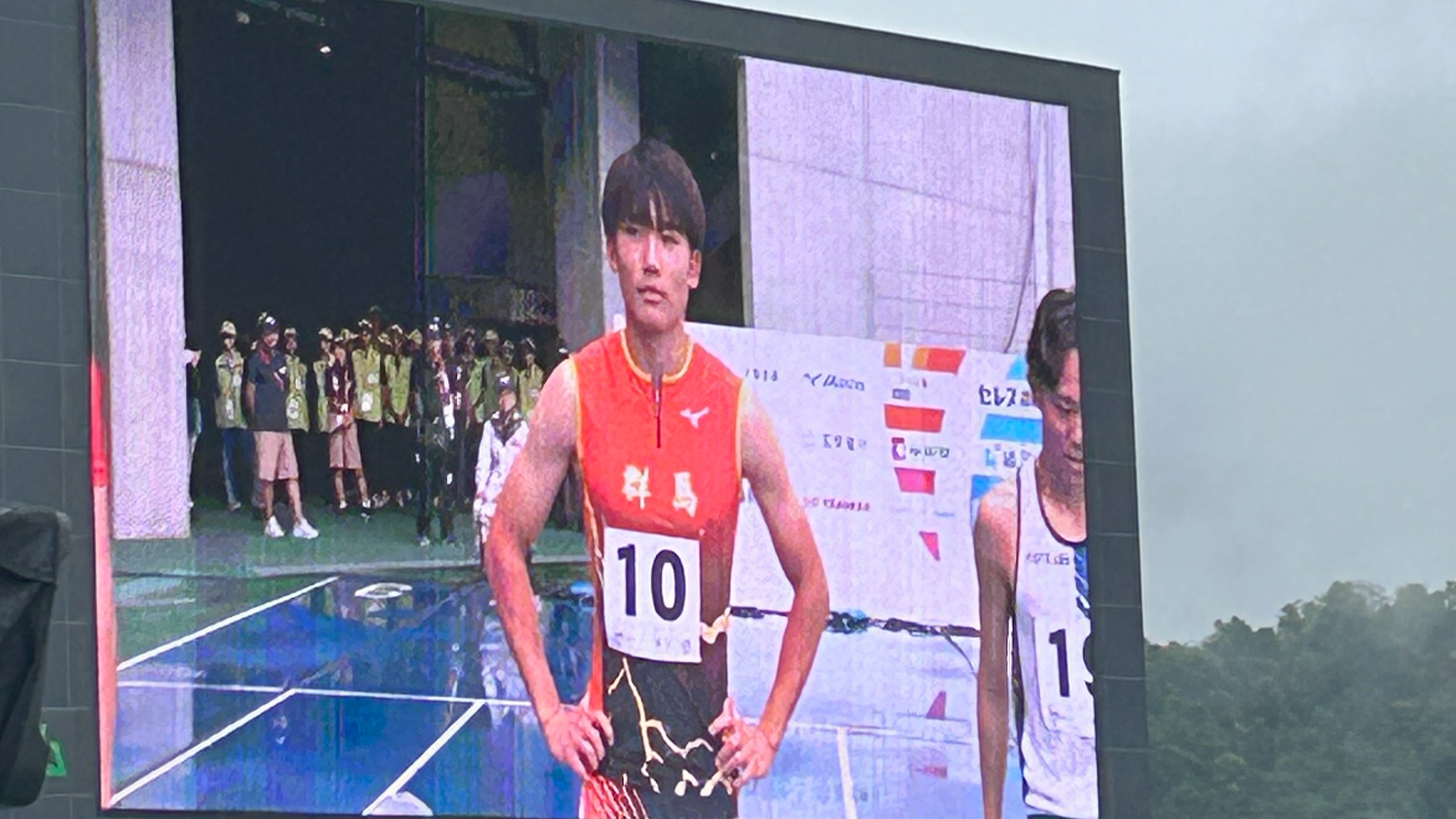 菅野選手スタート前の様子の写真