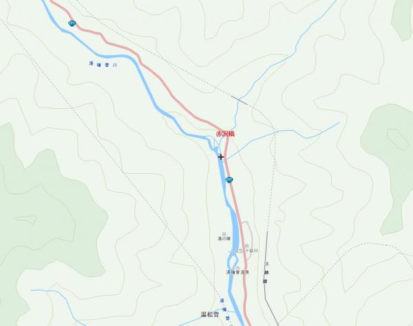 赤沢砂防堰堤位置図の画像