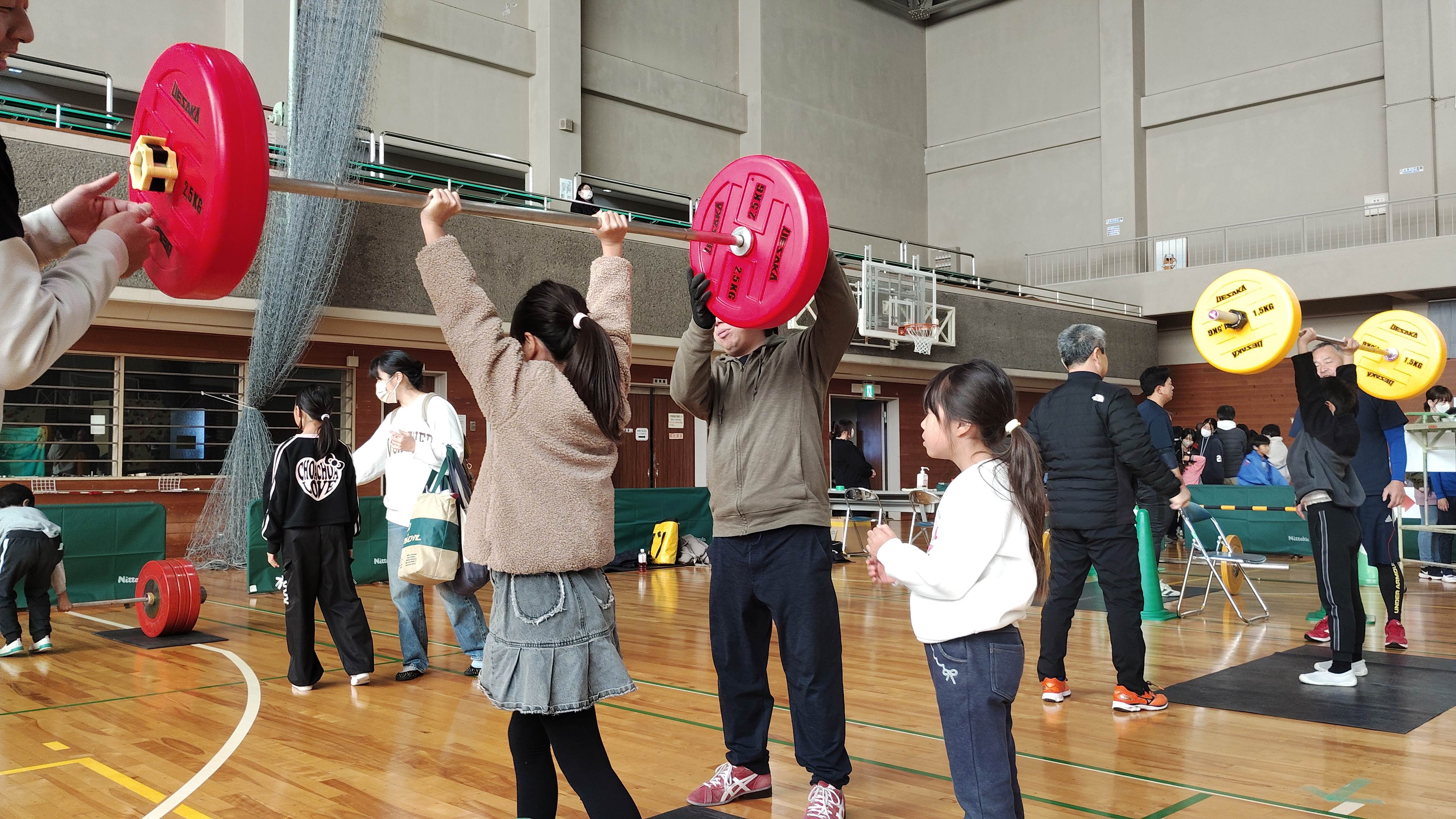 ウエイト競技体験時の写真