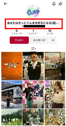 ぐん好き偽アカウント（なりすまし）