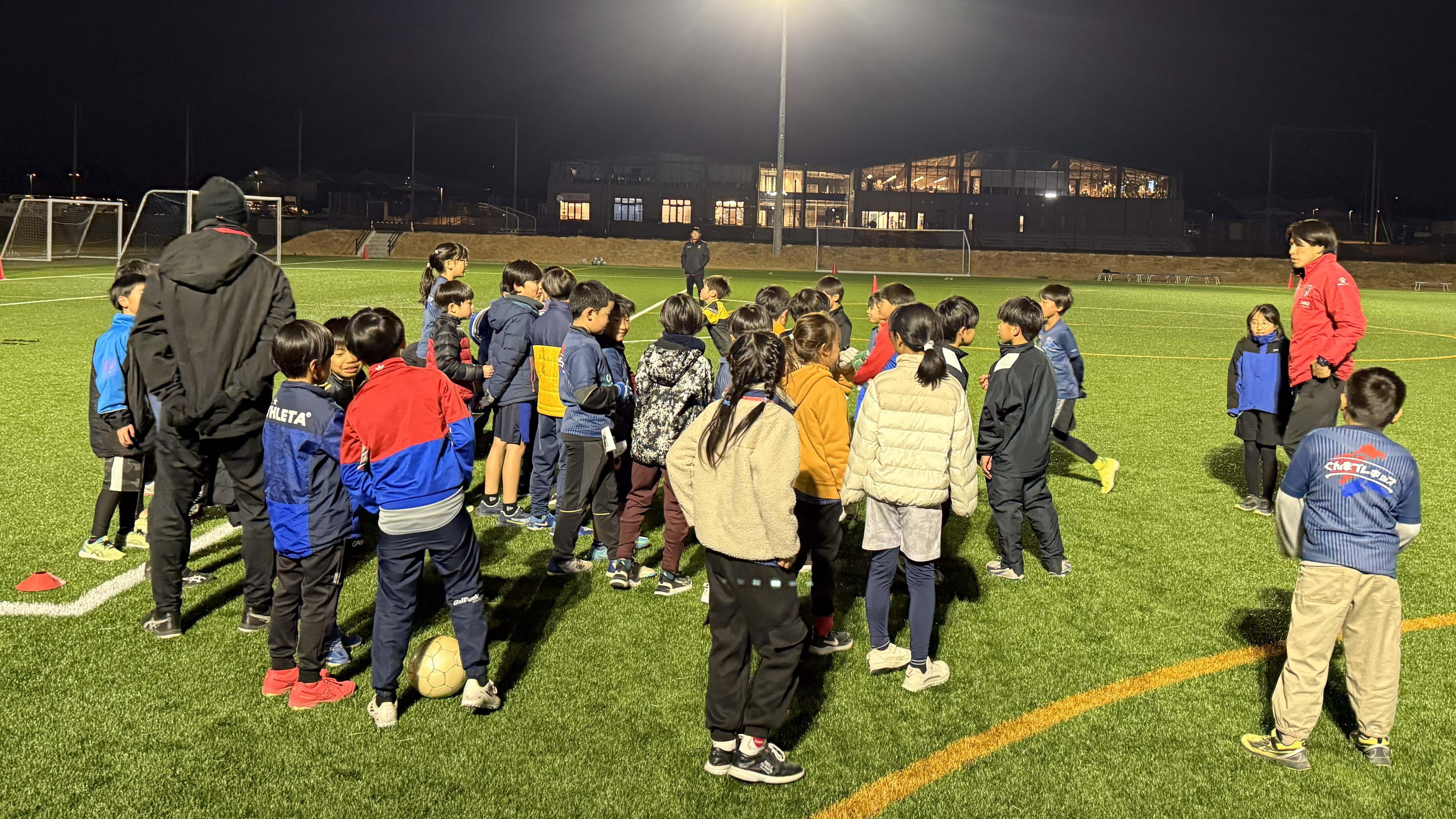 練習前の全体集合時の写真