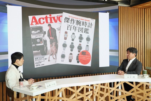 写真：対談する山本知事と金子県議