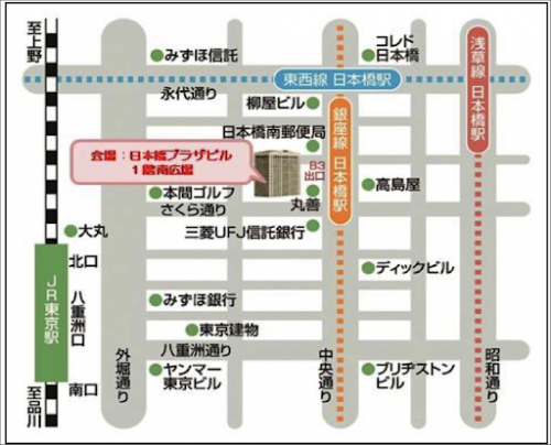 会場周辺の地図の画像