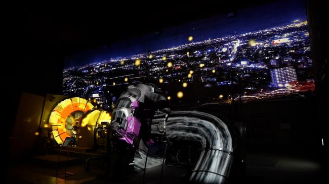 プロジェクションマッピング投影時の写真