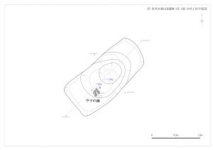 14号土坑とウマの歯の出土位置の平面図