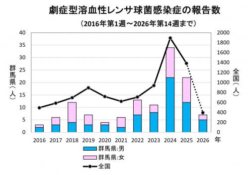 劇症型溶血性レンサ球菌感染グラフ 経年画像