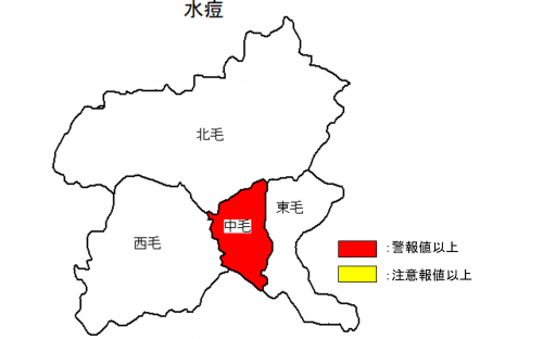 水痘発生状況の地図