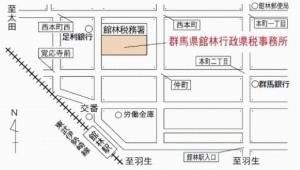 館林行政県税事務所の地図画像