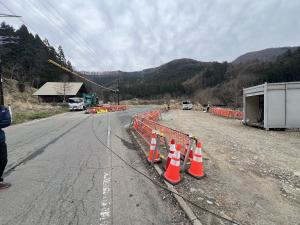 水圧管路工事の着手後の画像