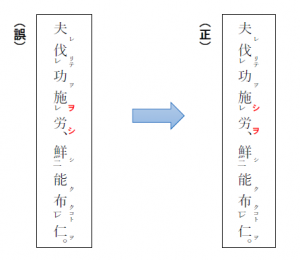 誤りは「労し施を」、正しくは「労を施し」 の画像
