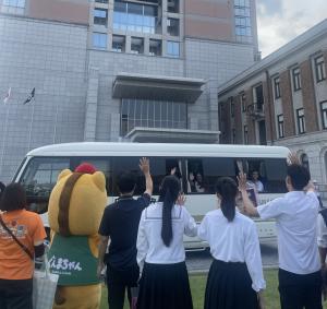 ぐんまちゃんお見送りの写真