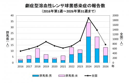 劇症型溶血性レンサ球菌感染グラフ 経年画像