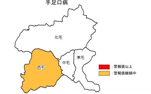 手足口病　発生状況の図