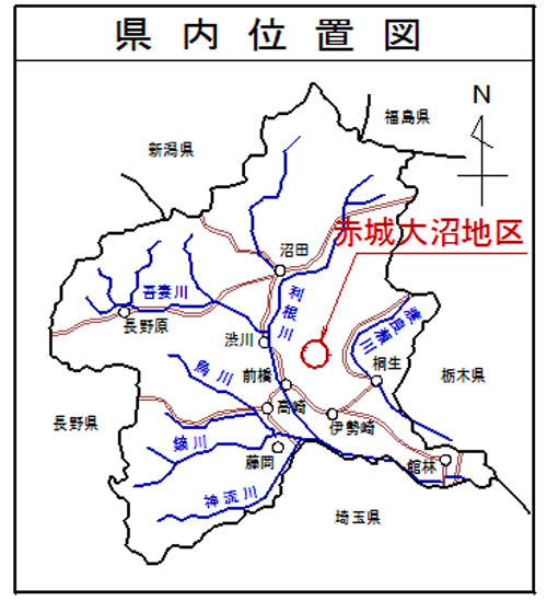 県内位置図　赤城大地区の画像