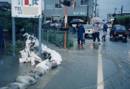 住宅地内の被害状況　写真