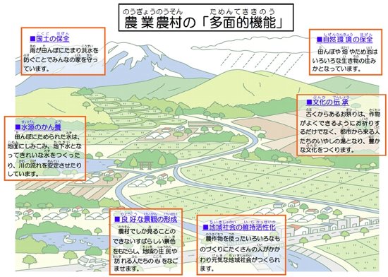 多面的機能（自然環境・文化資源・用水提供・洪水調整など）の画像