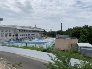 屋外プール解体6月23日の画像