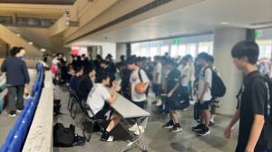 バスケ選考会受付時の写真