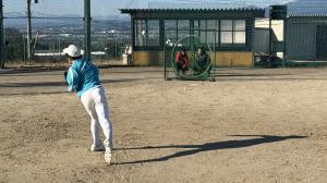 富士見中野球部の測定の様子の写真