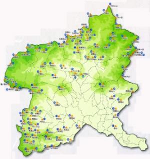 ぐんま百名山位置図